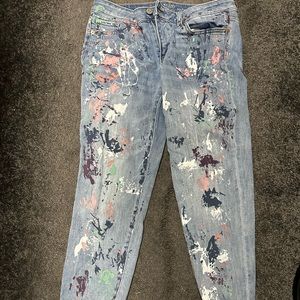 Paint splatter jeans